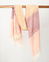 Mesa Eri silk shawl handwoven in Meghalaya, naturally dyed clay tones